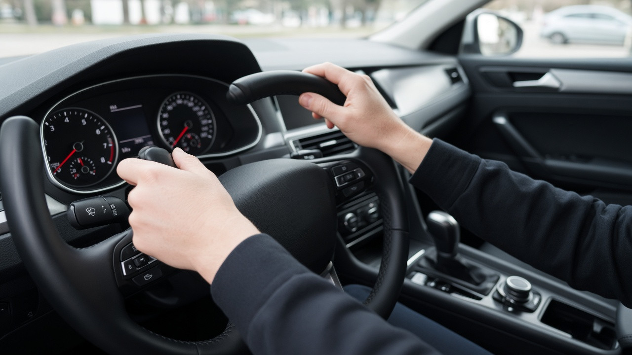 Comprador revisando el interior de un coche de segunda mano antes de comprarlo